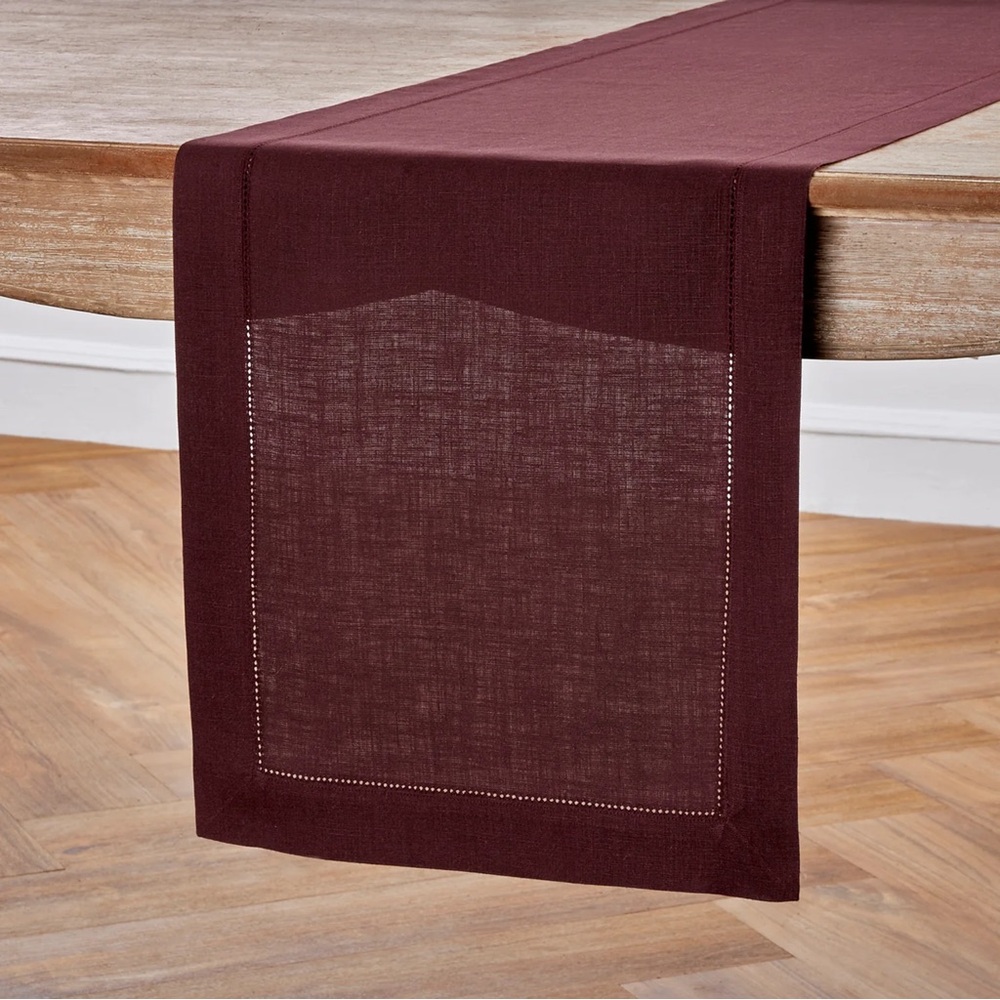 Pottery Barn Deep Red Burgundy Table Runner